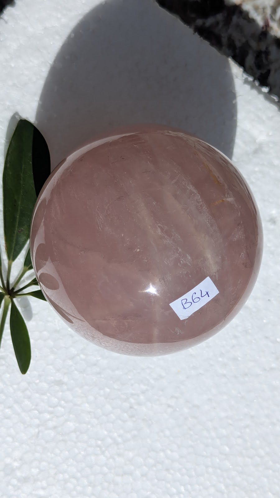 B64 Quartz rose sphère