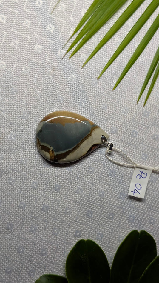 Pe 04 Pendentif Jaspe polychrome Ovale