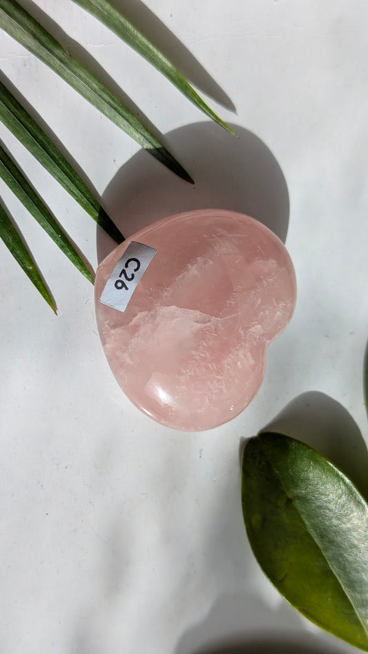 C26 Quartz rose Coeur