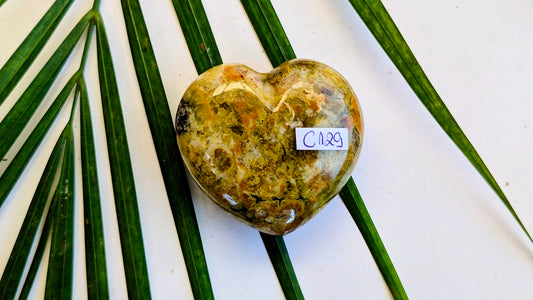 C129 Opale verte Coeur