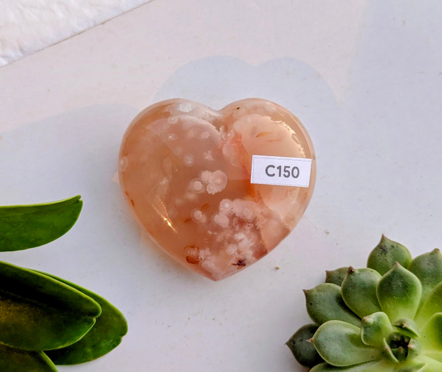 C150 Agate fleur coeur