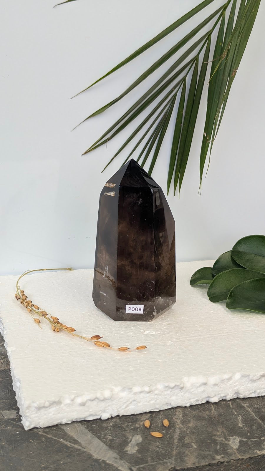 PO08 Quartz fumé Prisme