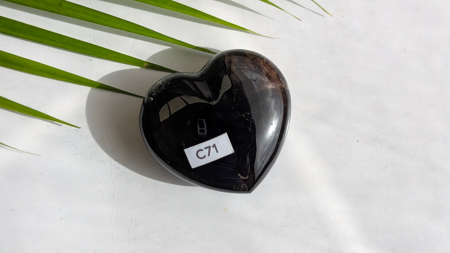 C71 Quartz fumé Coeur