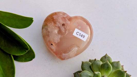 C149 Agate fleur coeur