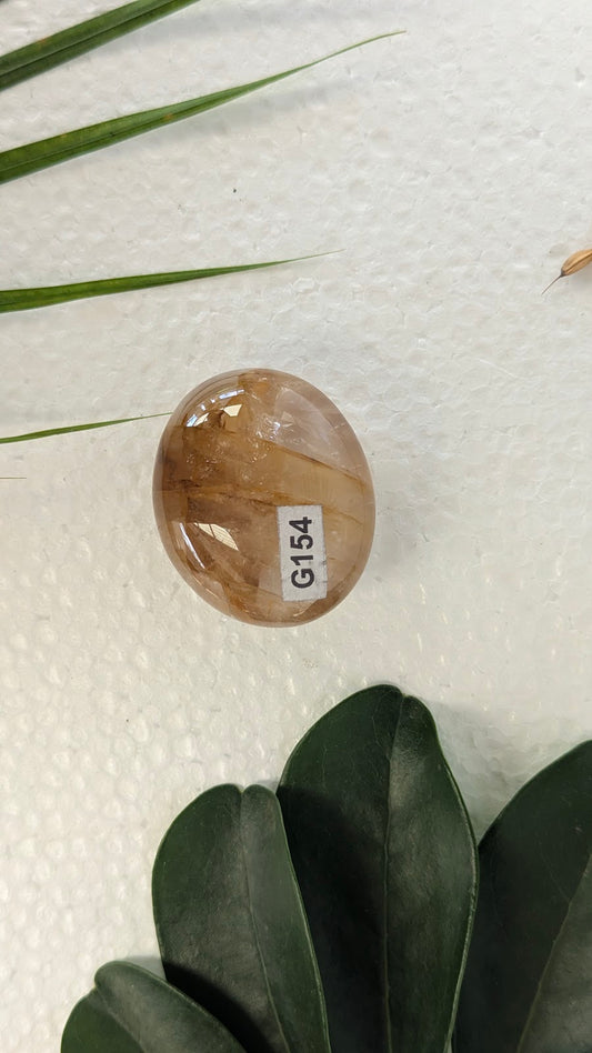 G154 Quartz hematoide jaune galet