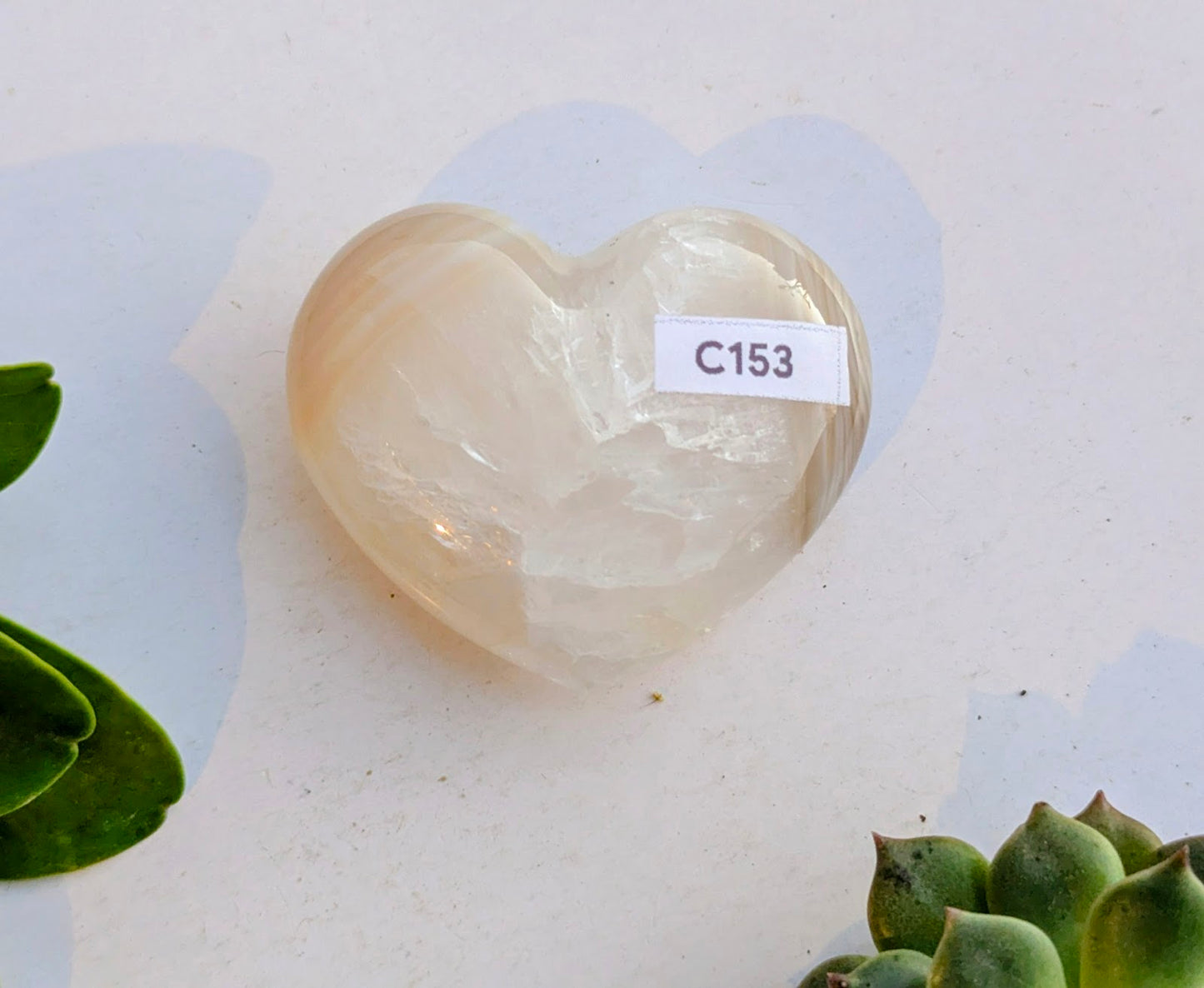 C153 Agate fleur coeur