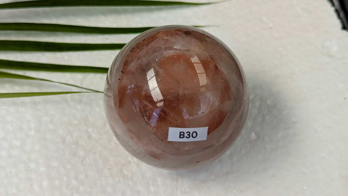 B30 Quartz Hématoïde Sphère