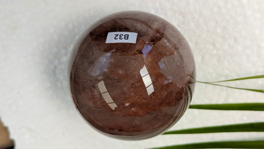 B32 Quartz Hématoïde Sphère