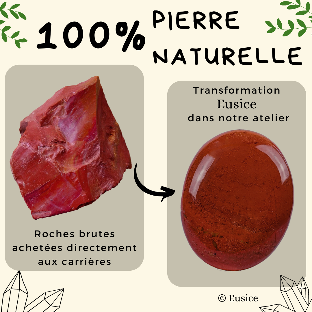 Roter Jaspis-Naturstein, Kiesel der Vitalität &amp; Sinnlichkeit, 100% handgefertigt aus einem rohen Gestein aus Madagaskar