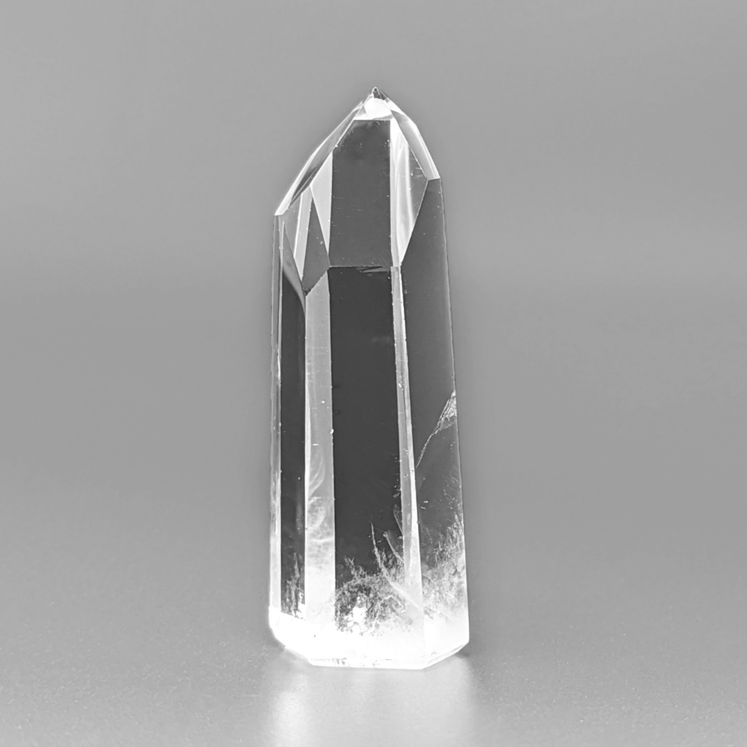 Rock Crystal Prism, Top translucent with low rate of natural inclusions