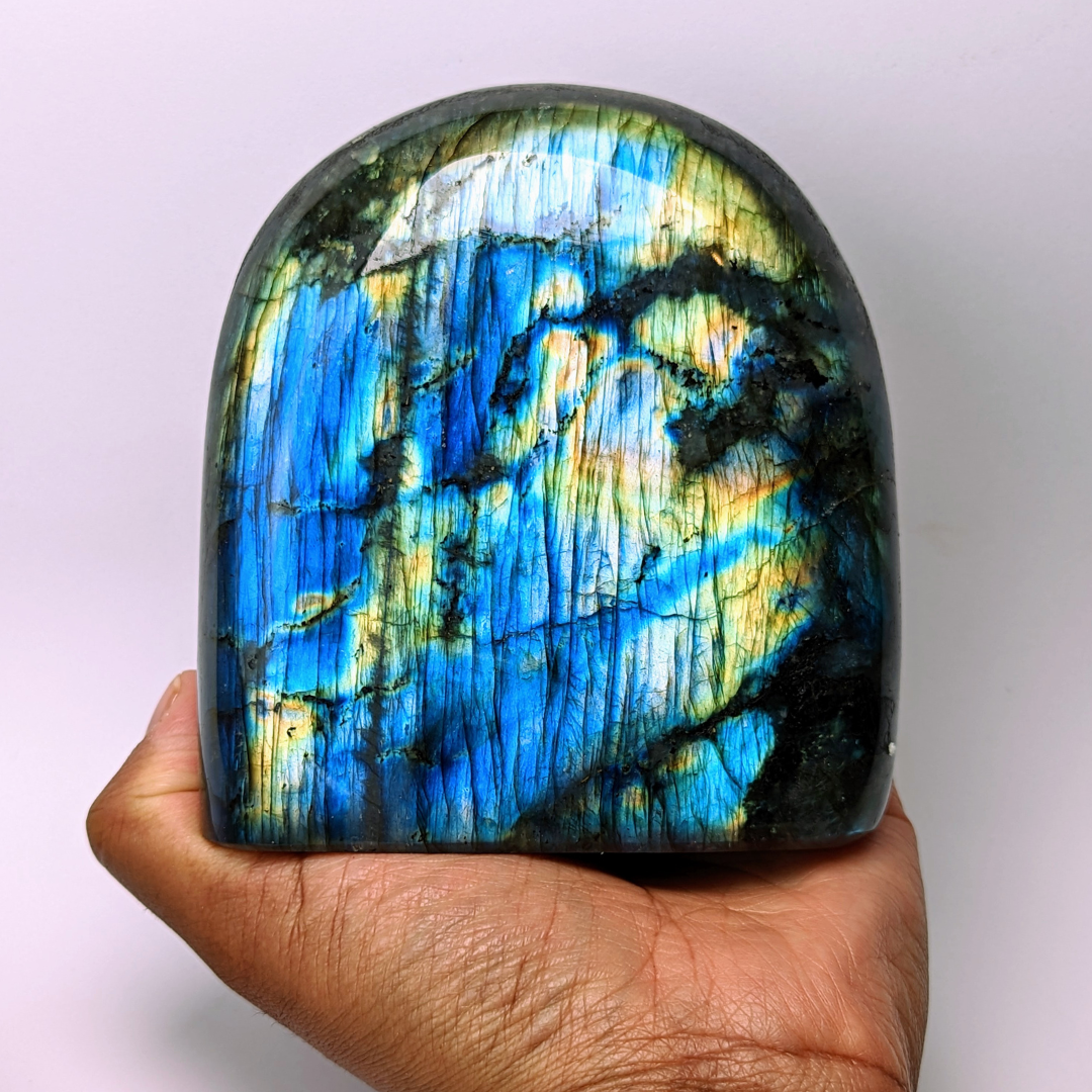 Labradorite Forme Libre Grosse Pierre Naturelle de Haute Qualité